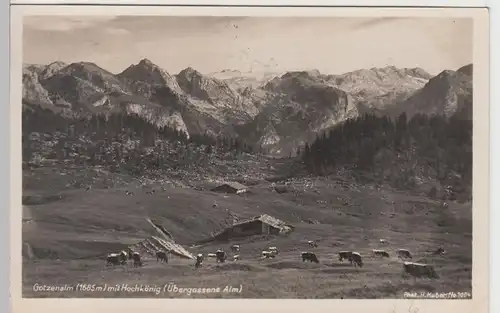 (92488) Foto AK Gotzenalm mit Hochkönig, 1933