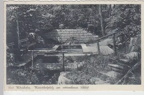 (91529) AK Bad Wörishofen, Wassertretplatz am versunkenen Schloss 1939