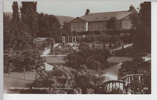 (91477) Foto AK Bad Kissingen, Rosengarten, Regentenbau 1928