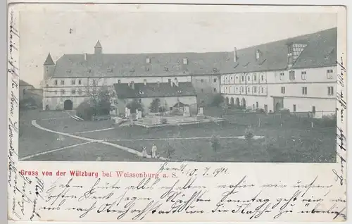 (90319) AK Gruss von der Wülzburg bei Weissenburg am Sand, 1901