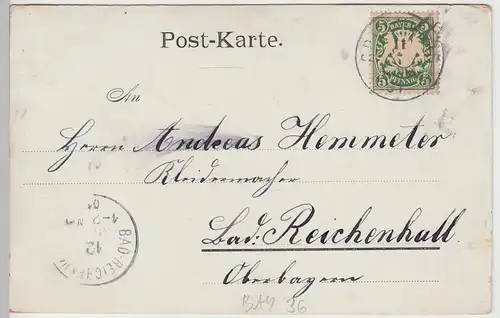 (90319) AK Gruss von der Wülzburg bei Weissenburg am Sand, 1901