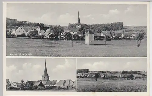 (90177) AK Unternbibert, Dorfansichten, Kirche, vor 1945