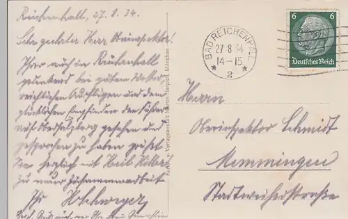 (89827) Foto AK Bad Reichenhall, Kurgarten mit Staufen u. Zwiesel, 1934