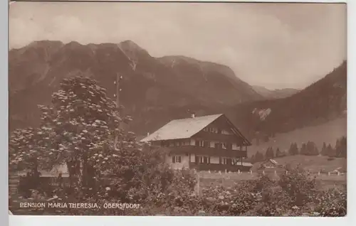 (89812) Foto AK Oberstdorf, Pension Maria Theresia, 1928