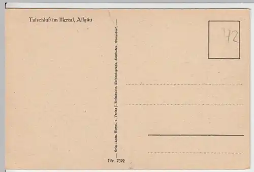 (8793) AK Illertal, Allgäu, Talabschluss, vor 1945