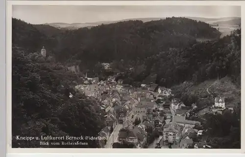 (87887) Foto AK Bad Berneck, Fichtelgebirge, Blick v. Rothersfelsen 1937