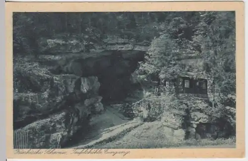 (8769) AK Teufelshöhle, Fränkische Schweiz, Eingang, vor 1945