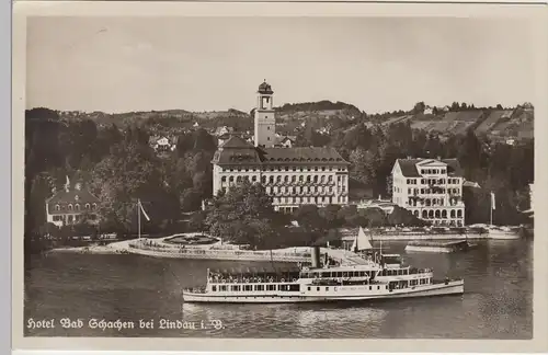 (87466) Foto AK Lindau im Bodensee, Hotel Bad Schachen, 1933-45