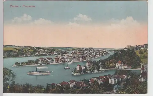 (87452) AK Passau, Panorama, um 1920