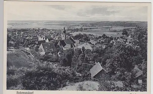 (85861) AK Schwandorf, Bayern, Panorama, vor 1945