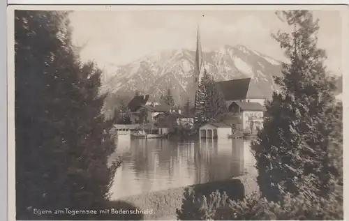 (85839) Foto AK Egern, Tegernsee, St. Laurentius, Bodenschneid, vor 1945