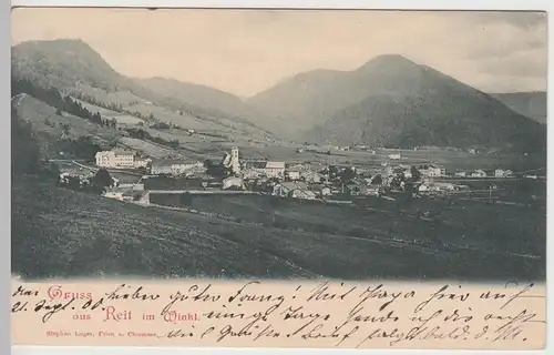 (85434) AK Gruss aus Reit im Winkl, Gesamtansicht, 1900