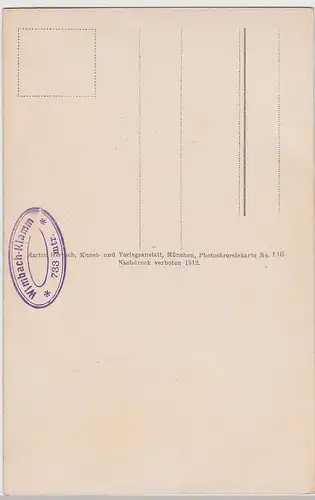 (85205) AK Berchtesgaden, Felsentor bei Ramsau mit Hochkalter, 1912