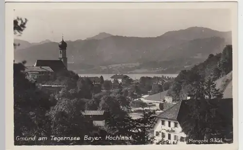 (84975) Foto AK Gmund am Tegernsee, 1929