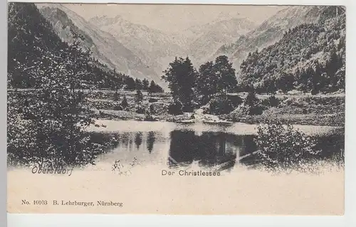 (84957) AK Oberstdorf, Der Christlessee, bis 1905, gel. 1908