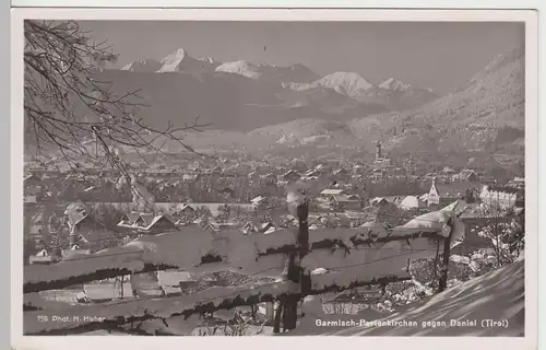 (84953) Foto AK Garmisch Partenkirchen, Ansicht gegen Daniel 1939