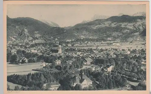 (84942) AK Garmisch, Gesamtansicht gg. Karwendel, vor 1945