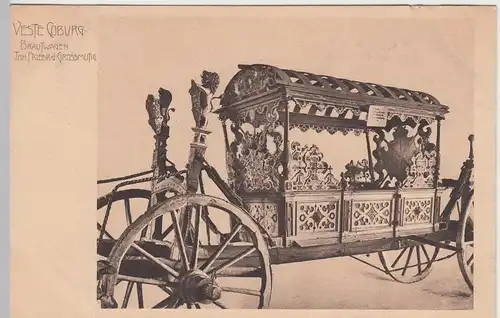 (84906) AK Veste Coburg, Brautwagen Joh. Friedrich d. Großmütige bis 1905