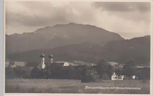 (84897) Foto AK Benediktbeuren mit Benediktenwand, 1928