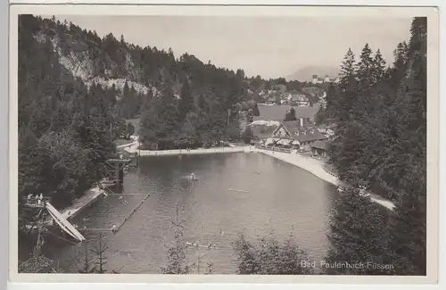 (84869) Foto AK Bad Faulenbach Füssen, Badeanstalt 1941
