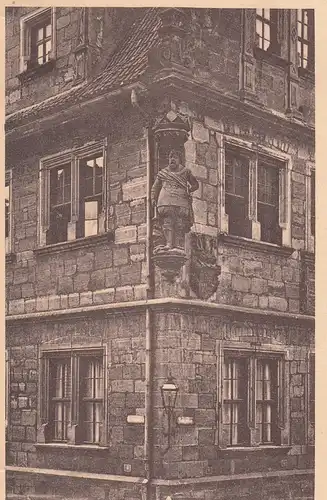 (83994) AK Coburg, Gymnasium, Standbild Casimir, vor 1945