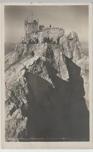 (83919) Foto AK Zugspitze, Münchner Haus, vor 1945