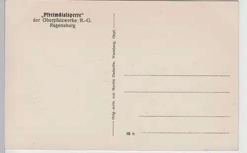 (82844) AK Pfreimdtalsperre der Oberpfalzwerke, vor 1945