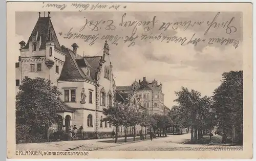 (82787) AK Erlangen, Nürnbergerstraße, 1915