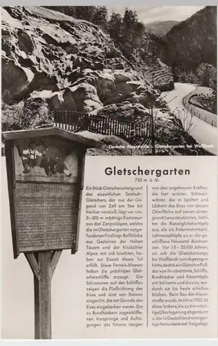 (8199) Foto AK Weißbach a. d. Alpenstr., Gletschergarten, nach 1945