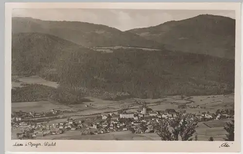 (81934) Foto AK Lam, Gesamtansicht vom Mariahilf-Berg 1941