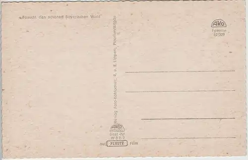 (81851) AK Bayerischer Wald, Mehrbild "O Bayerwald, O Heimat", nach 1945