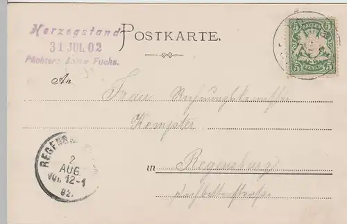 (80966) Künstler AK R. Reschreiter: Herzogstand-Häuser, 1902