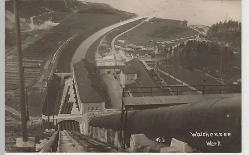 (79461) Foto AK Walchensee Kraftwerk, Blick von oben, vor 1945