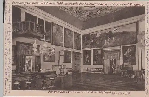 (79426) AK Zangberg, Höhere Mädchenschule St. Josef, Fürstensaal, 1930