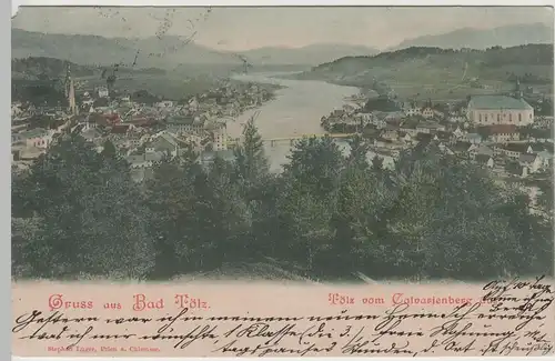 (79365) AK Gruß aus Bad Tölz, Blick vom Kalvarienberg 1900