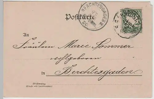 (79365) AK Gruß aus Bad Tölz, Blick vom Kalvarienberg 1900