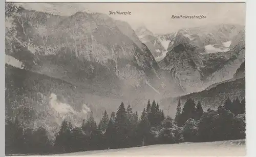 (79104) AK Wettersteingebirge, Dreitorspitze und Reinthalerschroffen, bis 1905