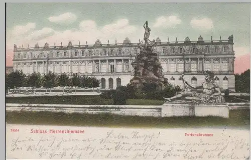 (78379) AK Schloss Herrenchiemsee, Fortunabrunnen, 1904