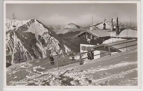 (78333) Foto AK Hirschberghaus gegen den Kampen im Winter, vor 1945