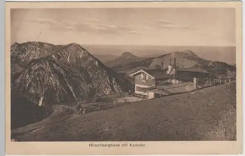 (78318) AK Hirschberghaus mit Kampen, 1925