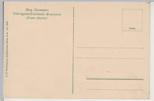 (78316) AK Burg Lauenstein (Frankenwald), innerer Burghof, vor 1920