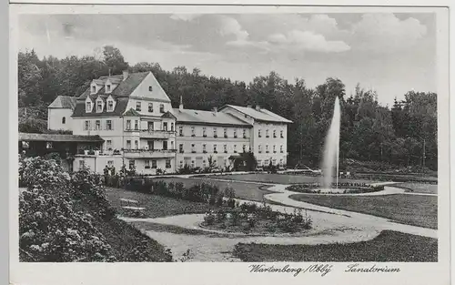 (78207) AK Wartenberg, Sanatorium, 1939