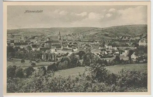 (7816) AK Münnerstadt, Panorama, vor 1945