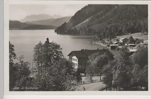 (78110) Foto AK Urfeld mit Walchensee, vor 1945
