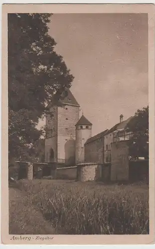 (77191) AK Amberg, Oberpfalz, Ziegeltor, vor 1945