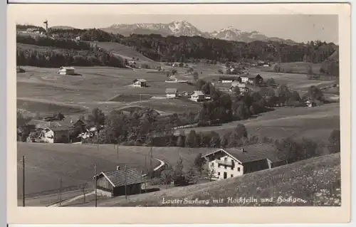 (7651) Foto AK Lauter, Surberg, Panorama, Hochfelln, gelaufen 1953