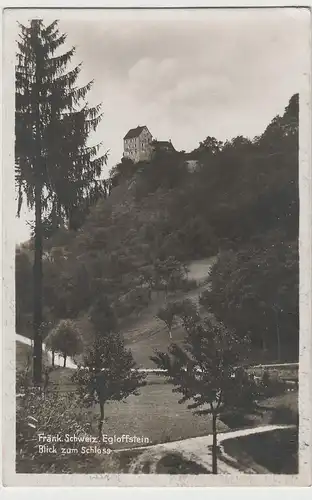 (75710) Foto AK Egloffstein, Blick zum Schloss, 1920er