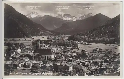 (7537) Foto AK Mittenwald, Panorama 1932