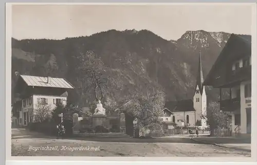 (75006) Foto AK Bayrischzell, Kriegerdenkmal, vor 1945