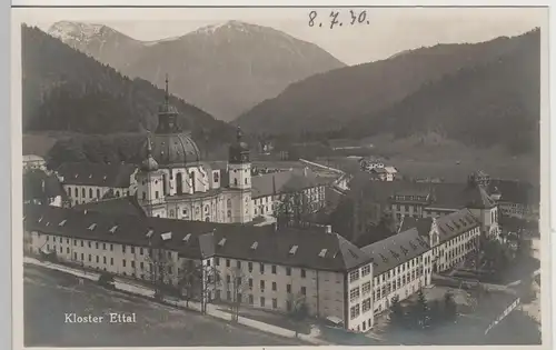(74484) Foto AK Kloster Ettal, Gesamtansicht, 1930